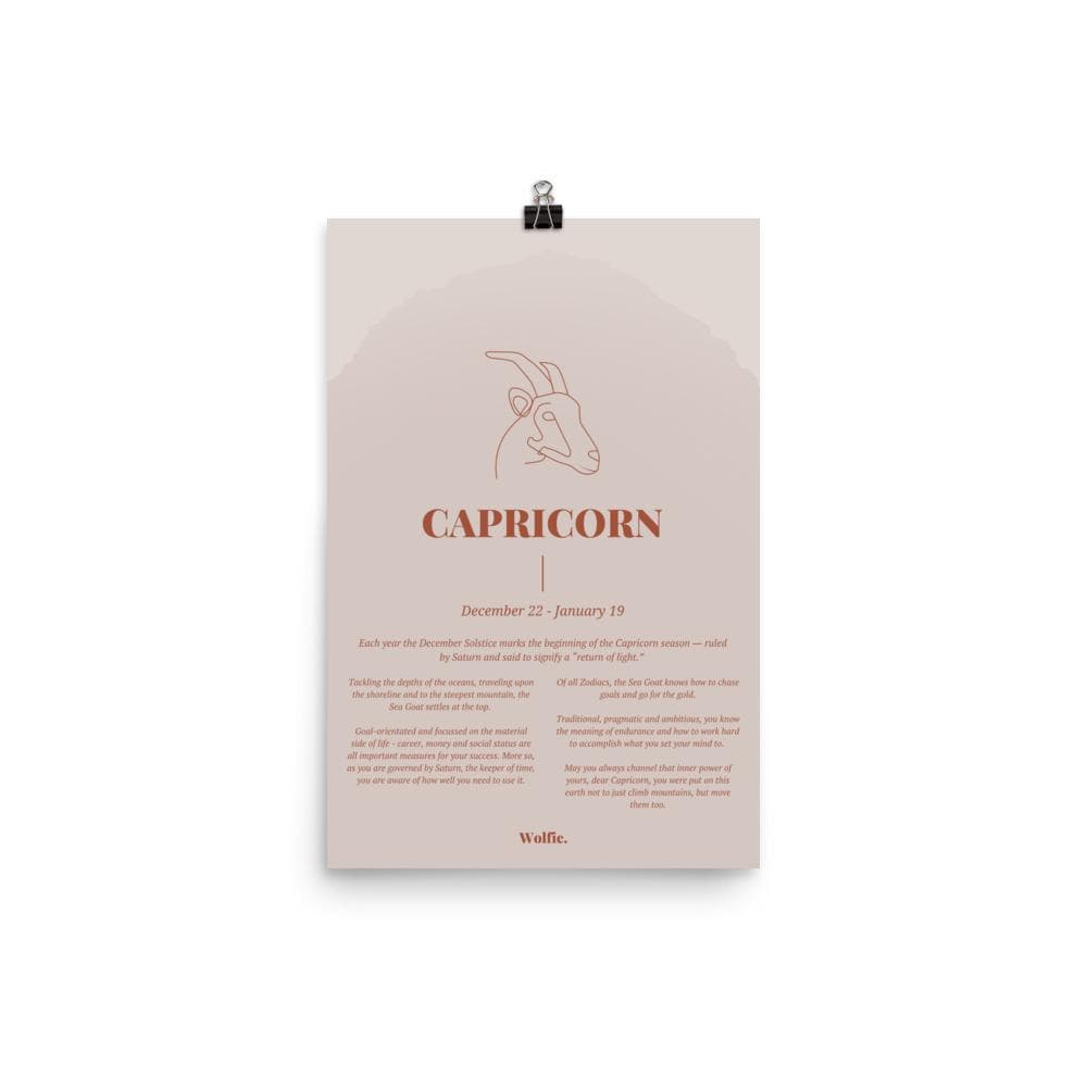 Capricorn Zodiac Poster – Wolfie Kids
