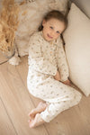Evelyn pajamas | beige flower - Wolfie Kids