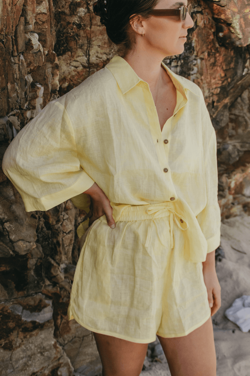 Maple Mae set | lemon - Wolfie Kids