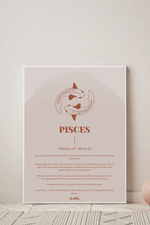 Pisces Zodiac Poster - Wolfie Kids