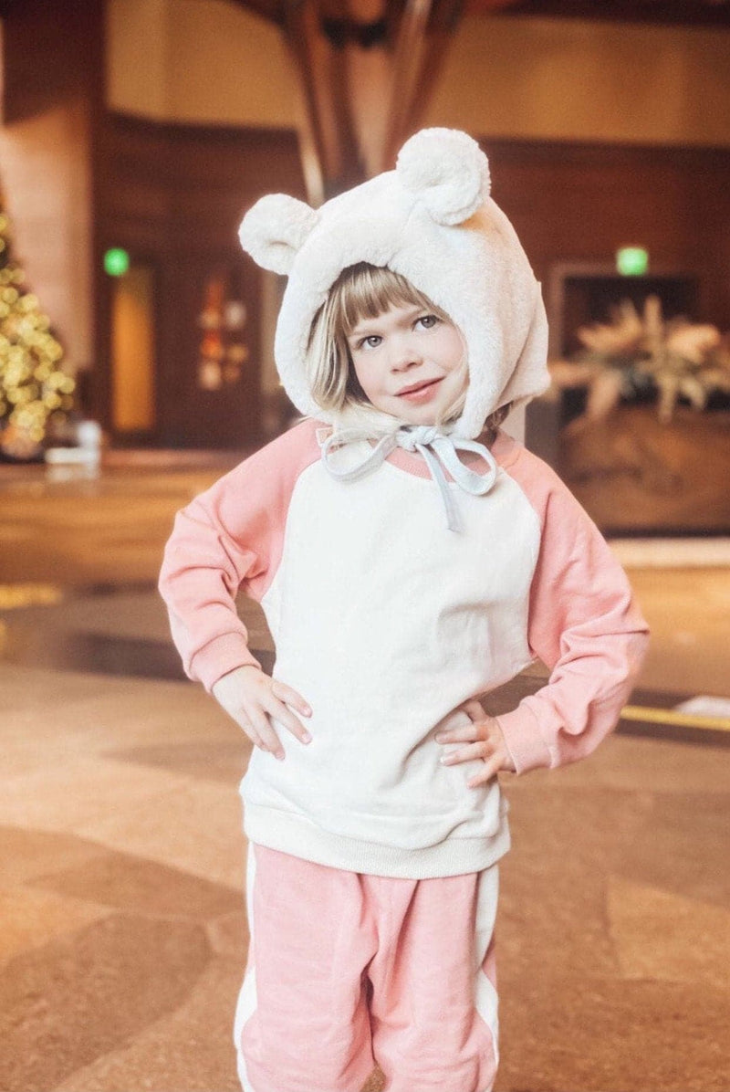 Reef sweater set | blush - Wolfie Kids