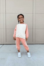 Reef sweater set | blush - Wolfie Kids