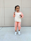 Reef sweater set | blush - Wolfie Kids