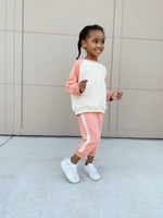 Reef sweater set | blush - Wolfie Kids