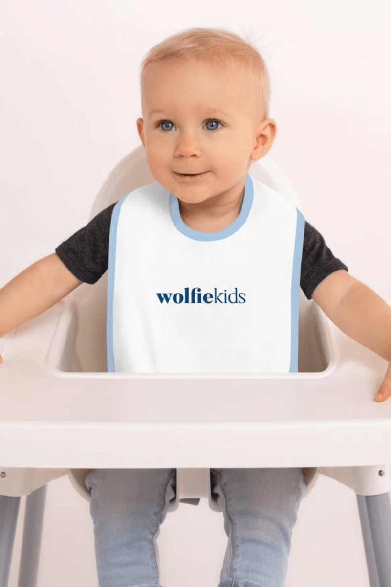 Wolfie Kids Embroidered Baby Bib - Wolfie Kids